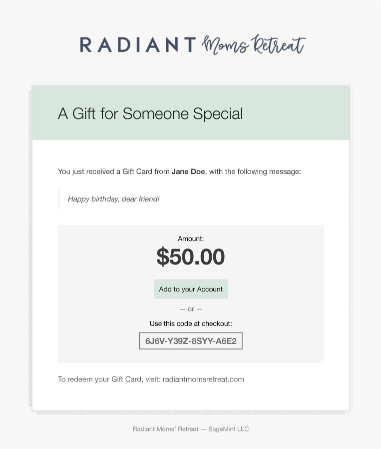 Radiant Gift Card - Image 2